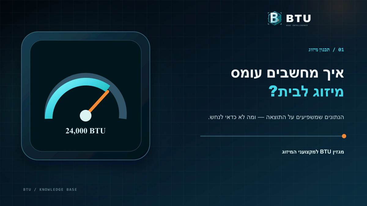 חישוב עומס קירור לבית