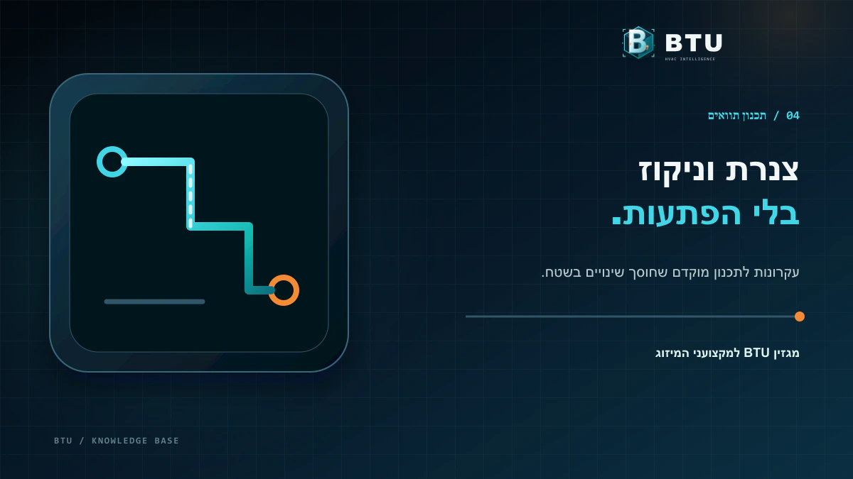 צנרת גז וניקוז של מזגן